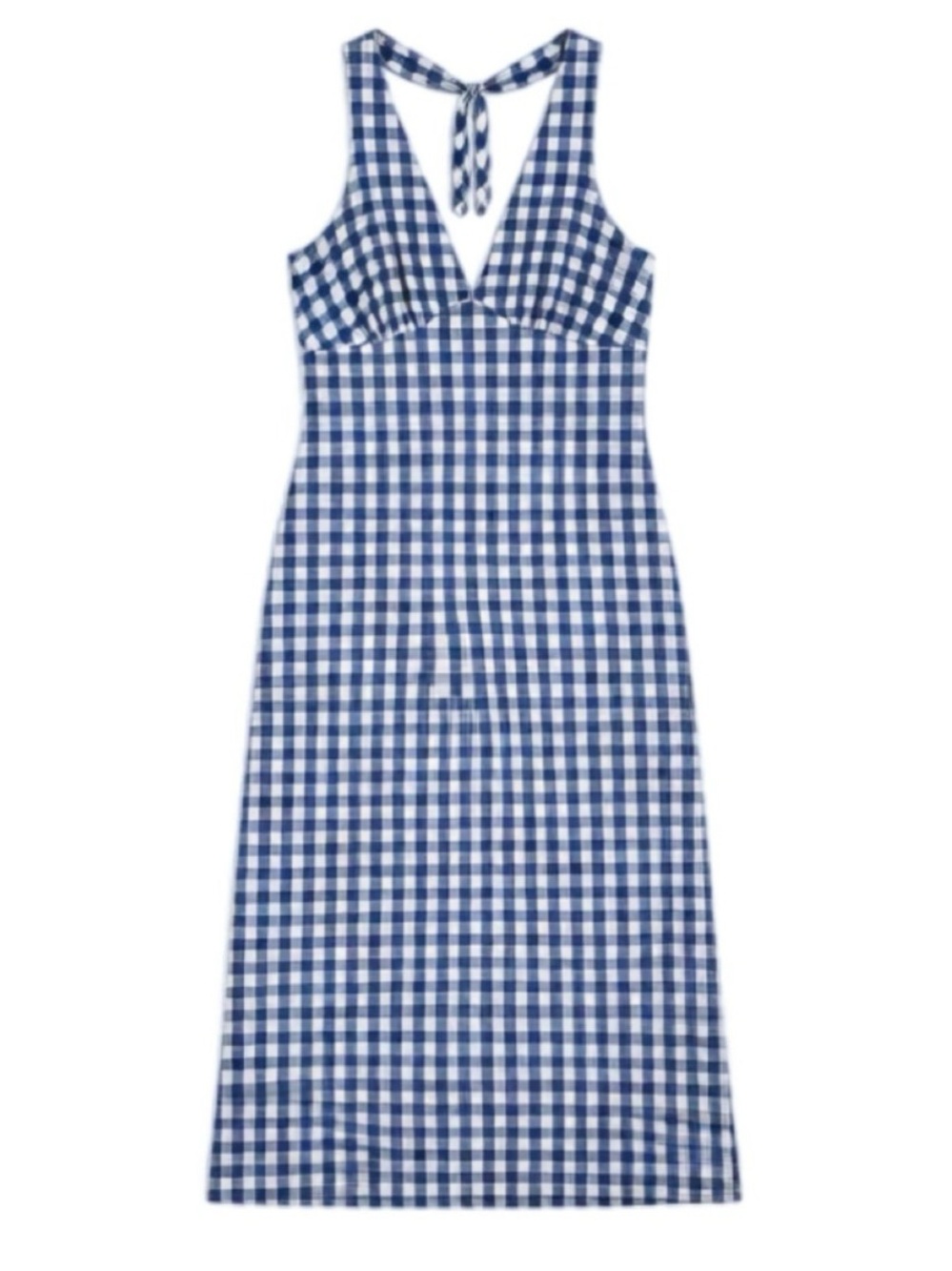 old navy blue gingham midi dress